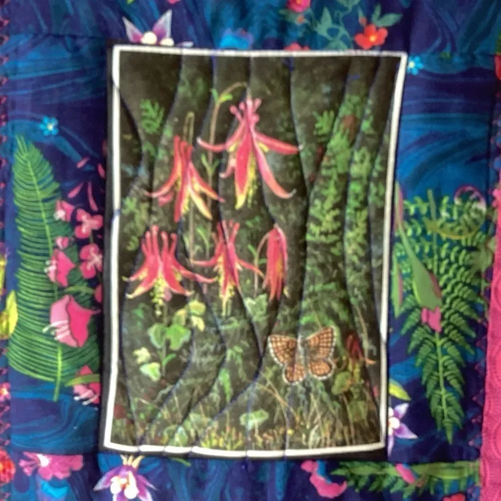 NWT Hand Crafted Alaskan Wildflowers Wall Hanging or Runner